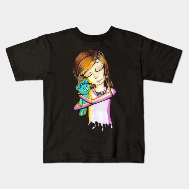 Best Friends (BB) Kids T-Shirt by MB's Workshop